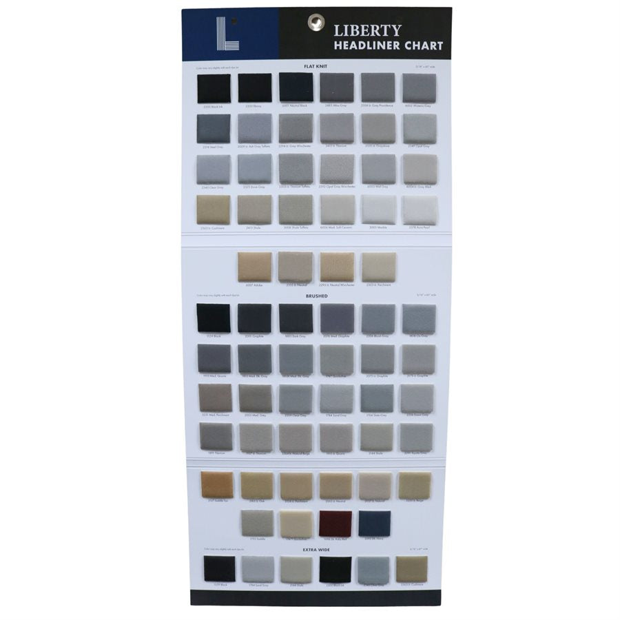 Automotive Headliner Sample Card