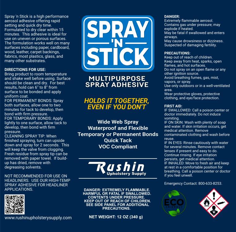 Spray 'N Stick Foam & Fabric Spray Adhesive
