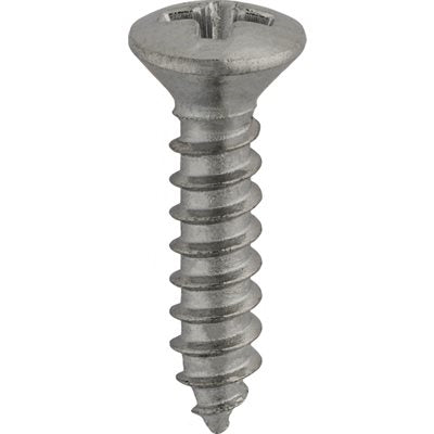 4 X 1/2 Phillips Oval Head Tap Screw Chrome