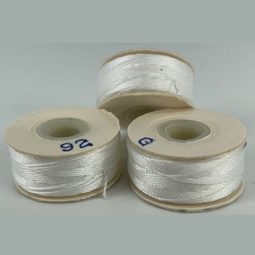 White G Bobbins-Sunguard-1/2 Gross
