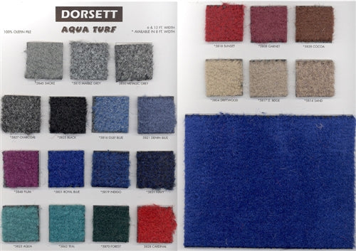 Aqua Turf Marine Carpet Sample Card
