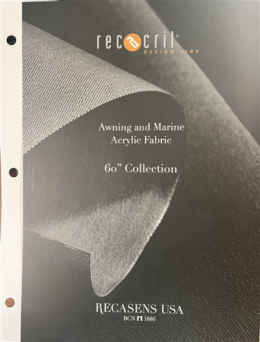 Recacril Awning and Marine Fabric Sample Card
