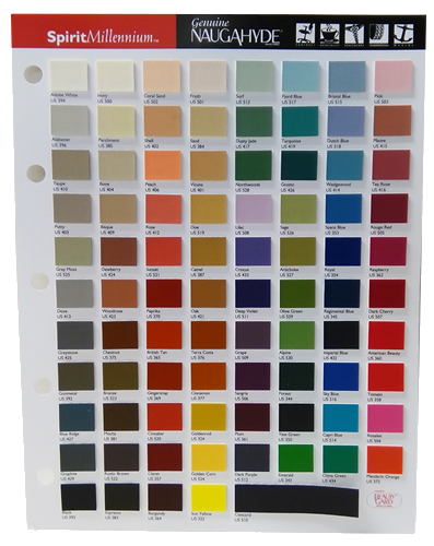 Naugahyde Spirit Millennium Sample Card