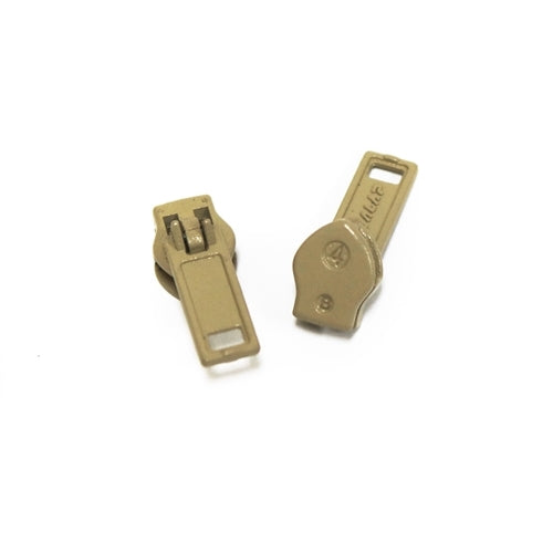 #4.5 Coil Zipper Single Pull Slides Beige