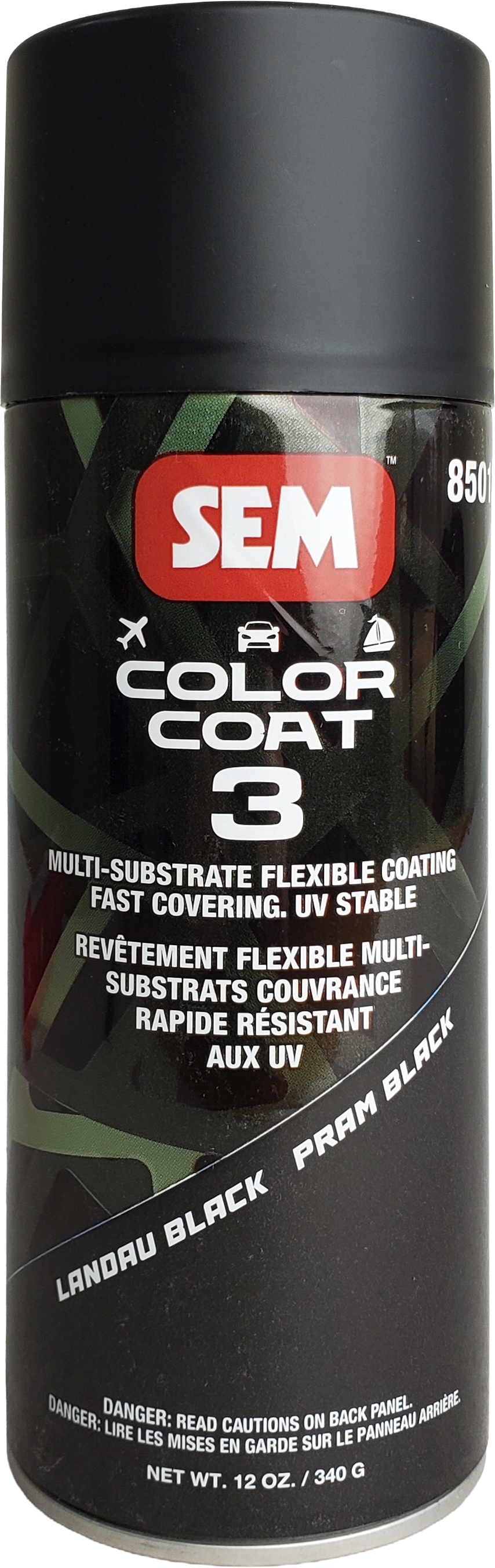 SEM Color Coat 3 Aerosol 85013 Landau Black