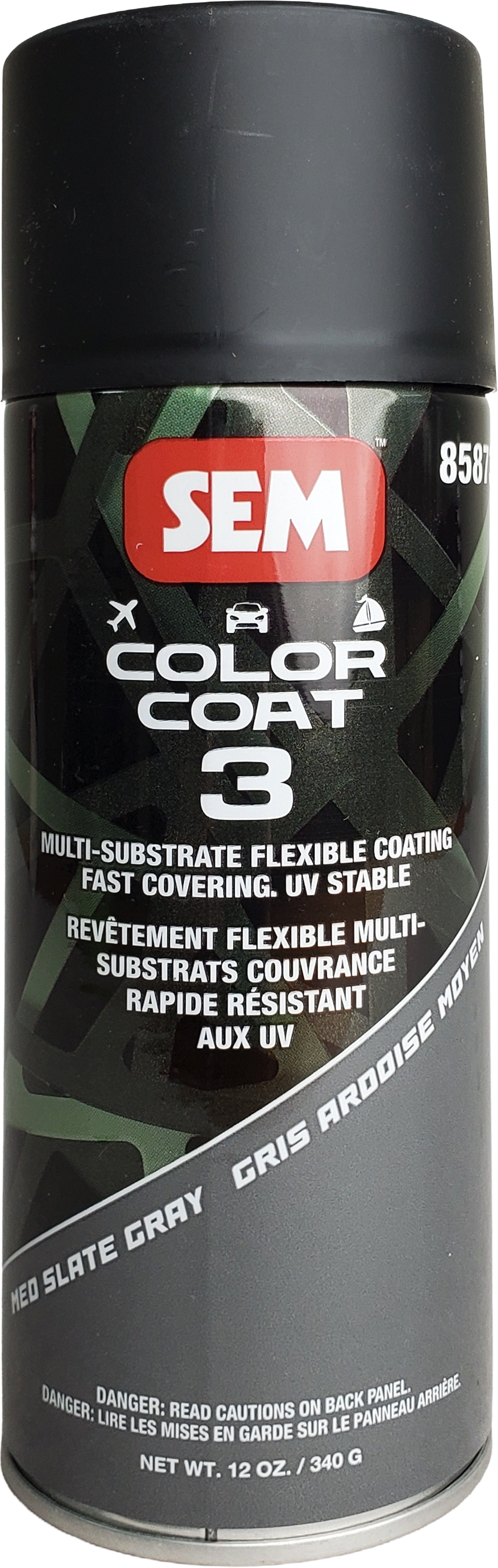 SEM Color Coat 3 Aerosol 85873 Med Slate Gray