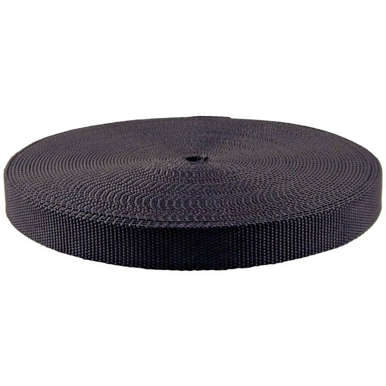 1" Black Polypropylene Webbing