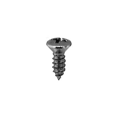 8 X 1/2 Phillips Oval Head Tap Screw Chrome